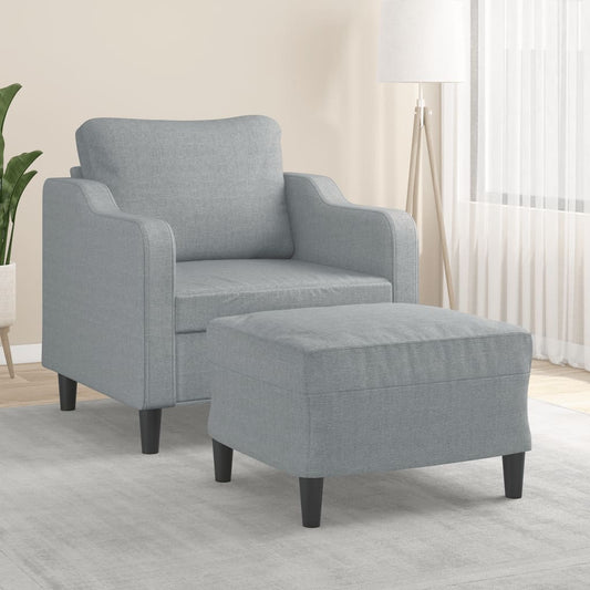 Sofastol Med Fodskammel 60 Cm Stof