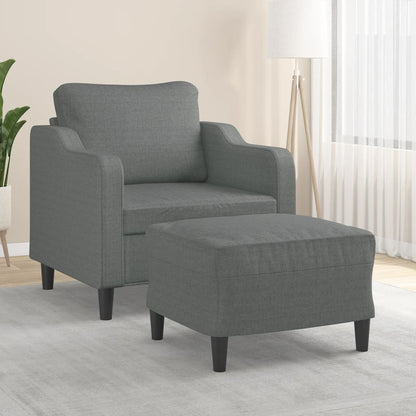 Sofastol Med Fodskammel 60 Cm Stof