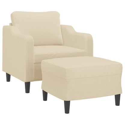 Sofastol Med Fodskammel 60 Cm Stof