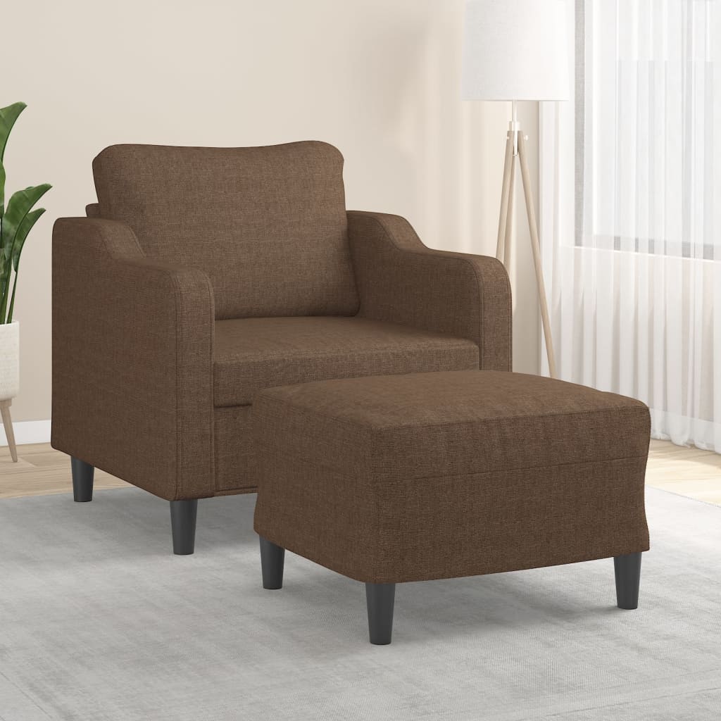 Sofastol Med Fodskammel 60 Cm Stof