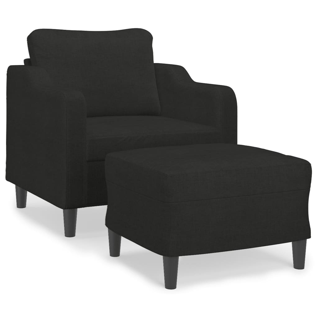 Sofastol Med Fodskammel 60 Cm Stof