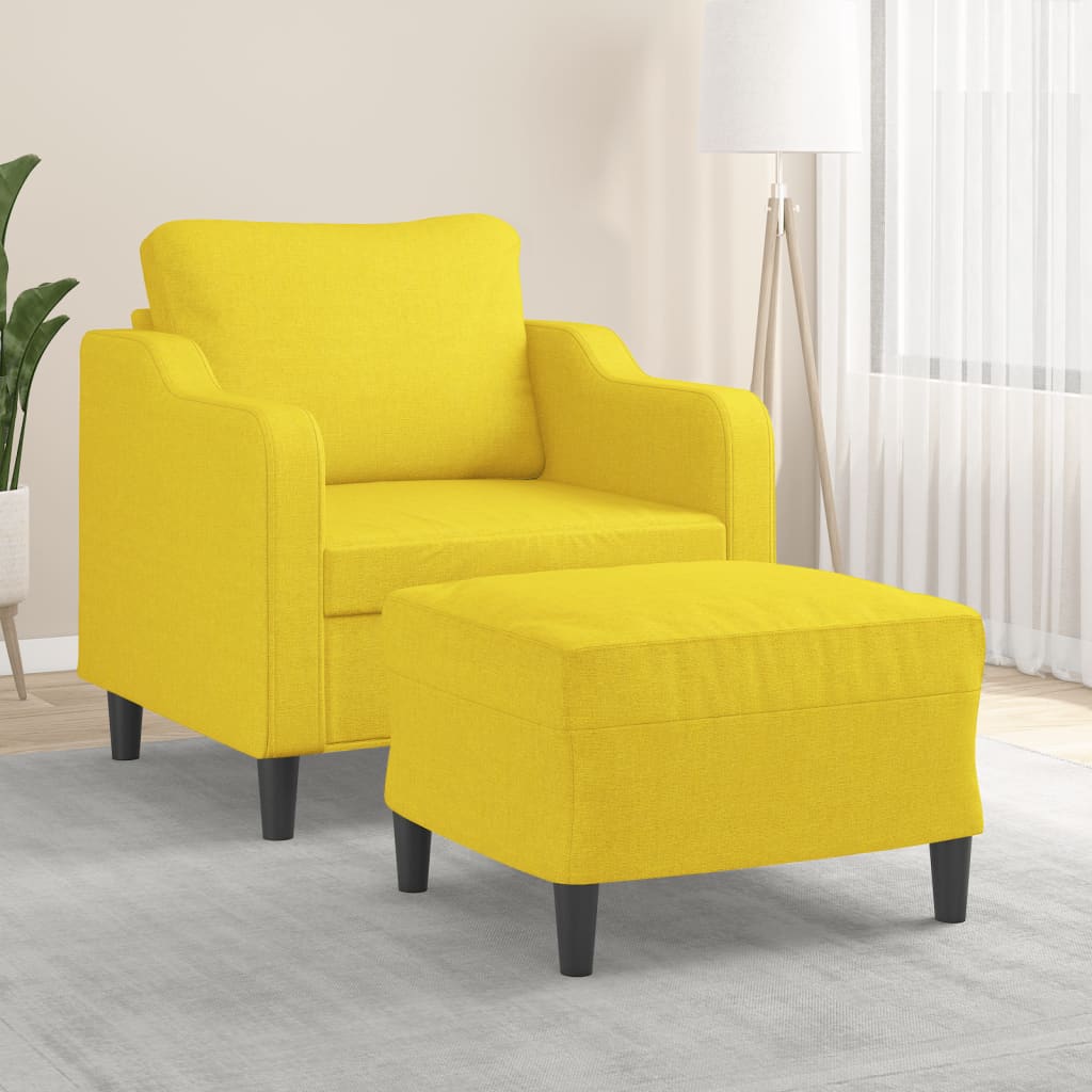 Sofastol Med Fodskammel 60 Cm Stof