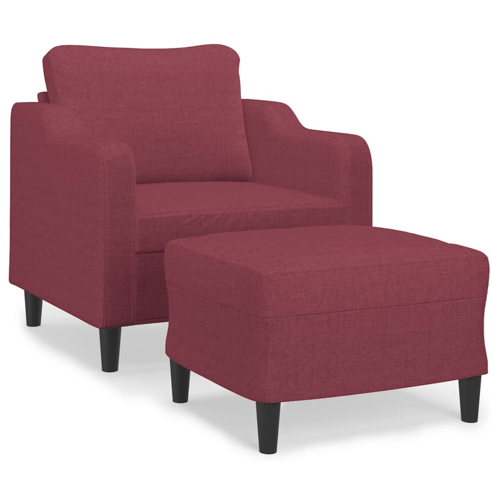 Sofastol Med Fodskammel 60 Cm Stof