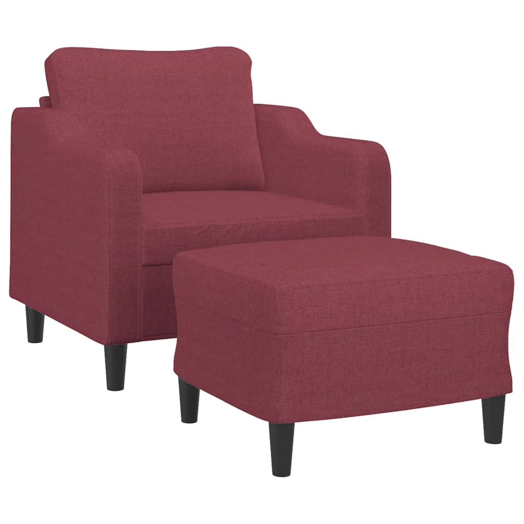 Sofastol Med Fodskammel 60 Cm Stof