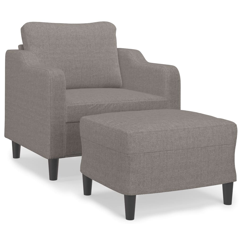 Sofastol Med Fodskammel 60 Cm Stof