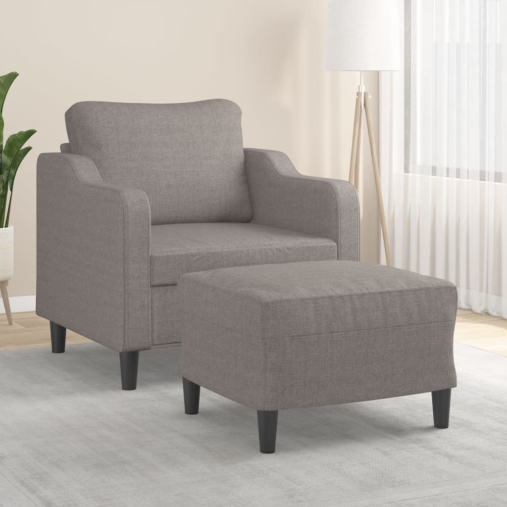 Sofastol Med Fodskammel 60 Cm Stof