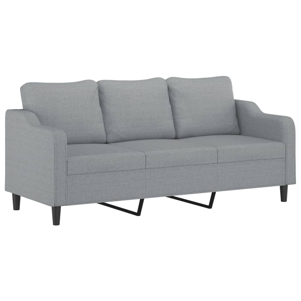 3-Personers Sofa Med Fodskammel 180 Cm Stof