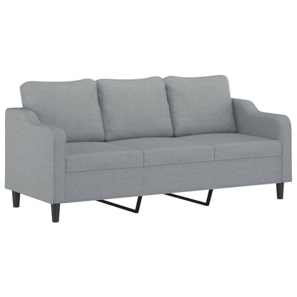 3-Personers Sofa Med Fodskammel 180 Cm Stof