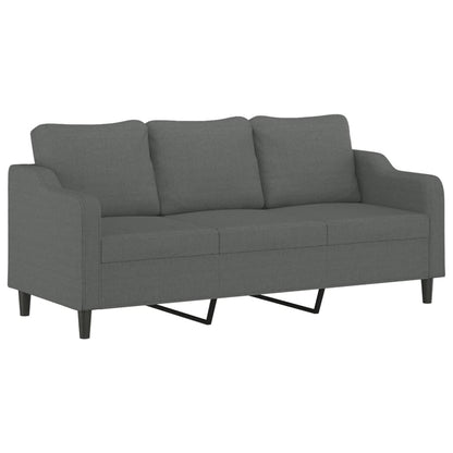 3-Personers Sofa Med Fodskammel 180 Cm Stof