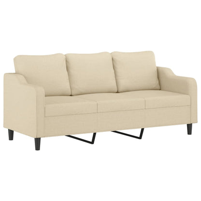3-Personers Sofa Med Fodskammel 180 Cm Stof