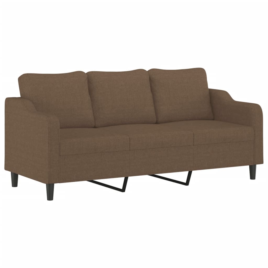 3-Personers Sofa Med Fodskammel 180 Cm Stof