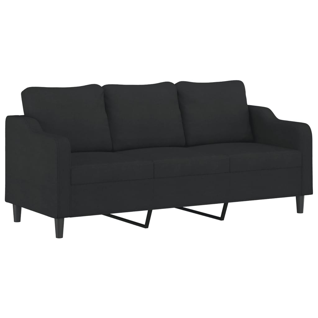 3-Personers Sofa Med Fodskammel 180 Cm Stof