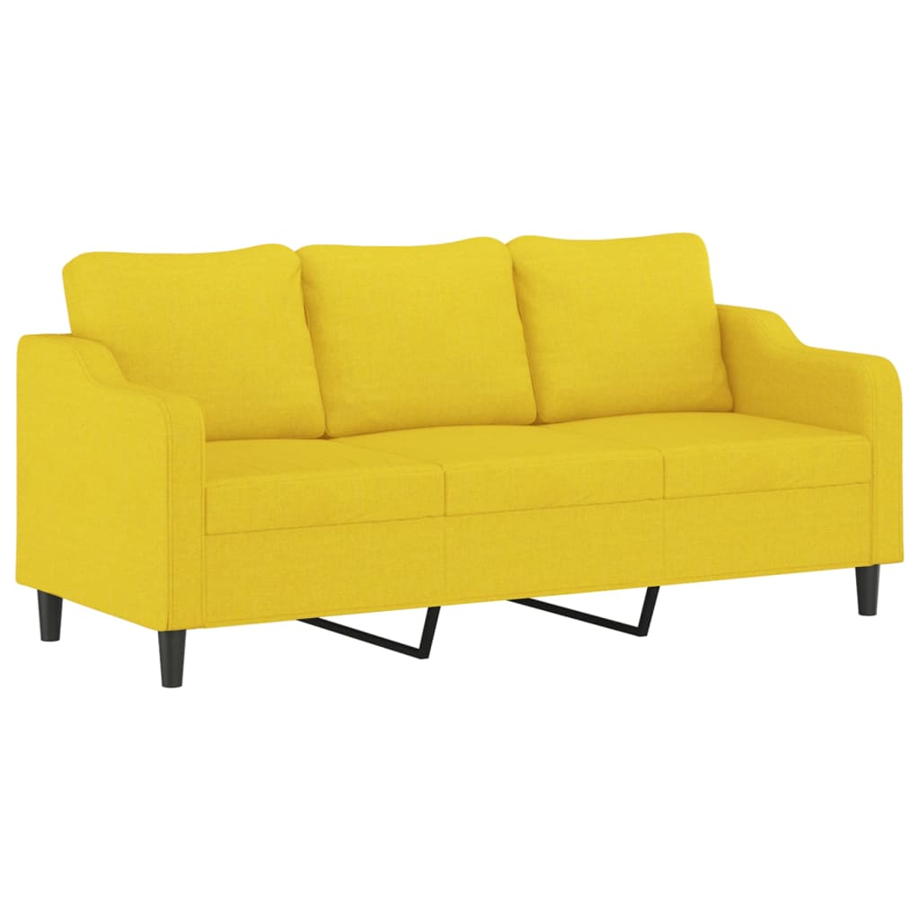 3-Personers Sofa Med Fodskammel 180 Cm Stof