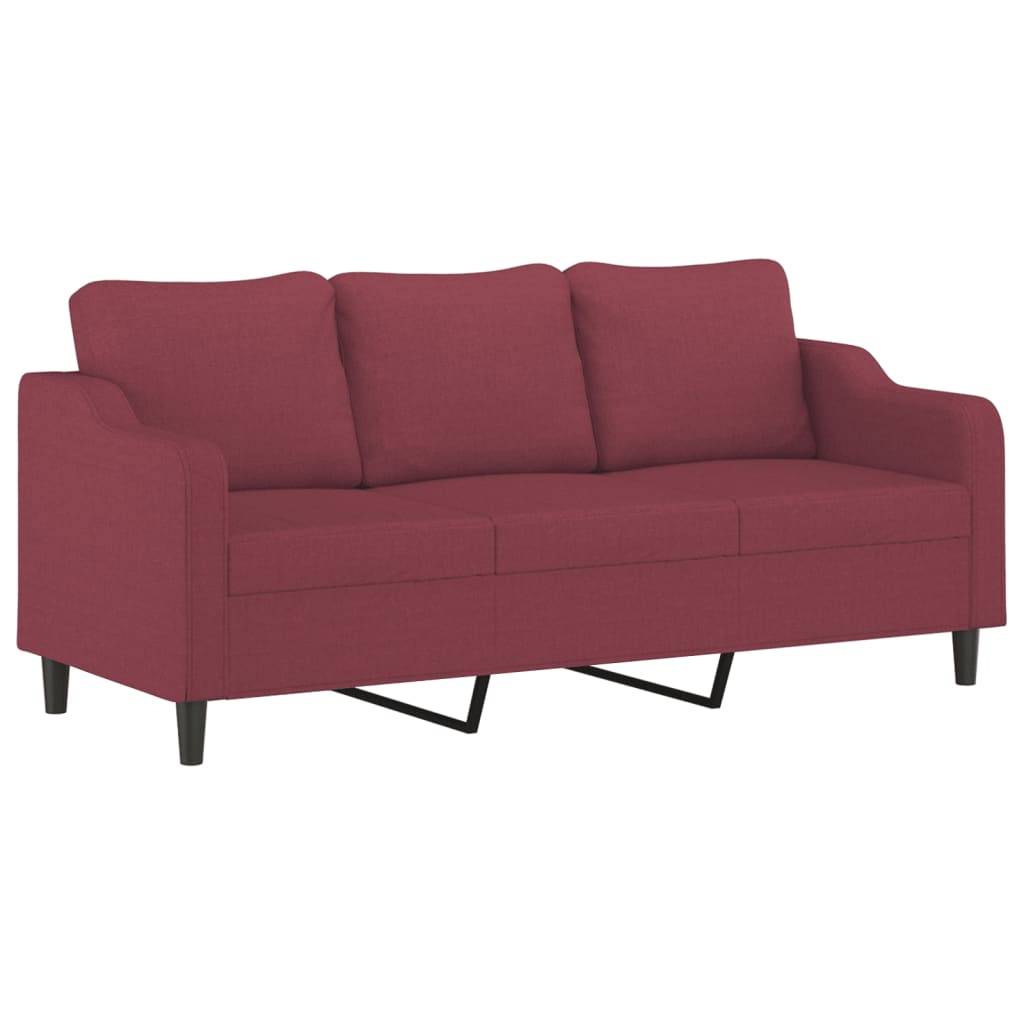 3-Personers Sofa Med Fodskammel 180 Cm Stof
