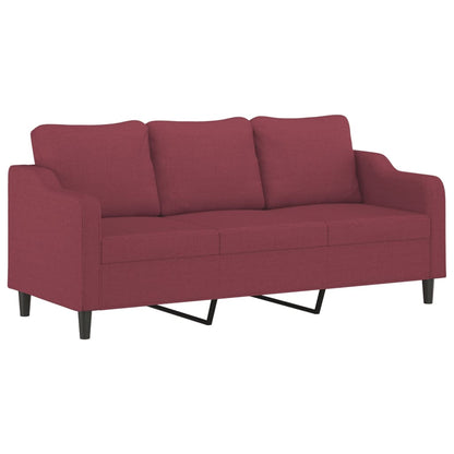 3-Personers Sofa Med Fodskammel 180 Cm Stof