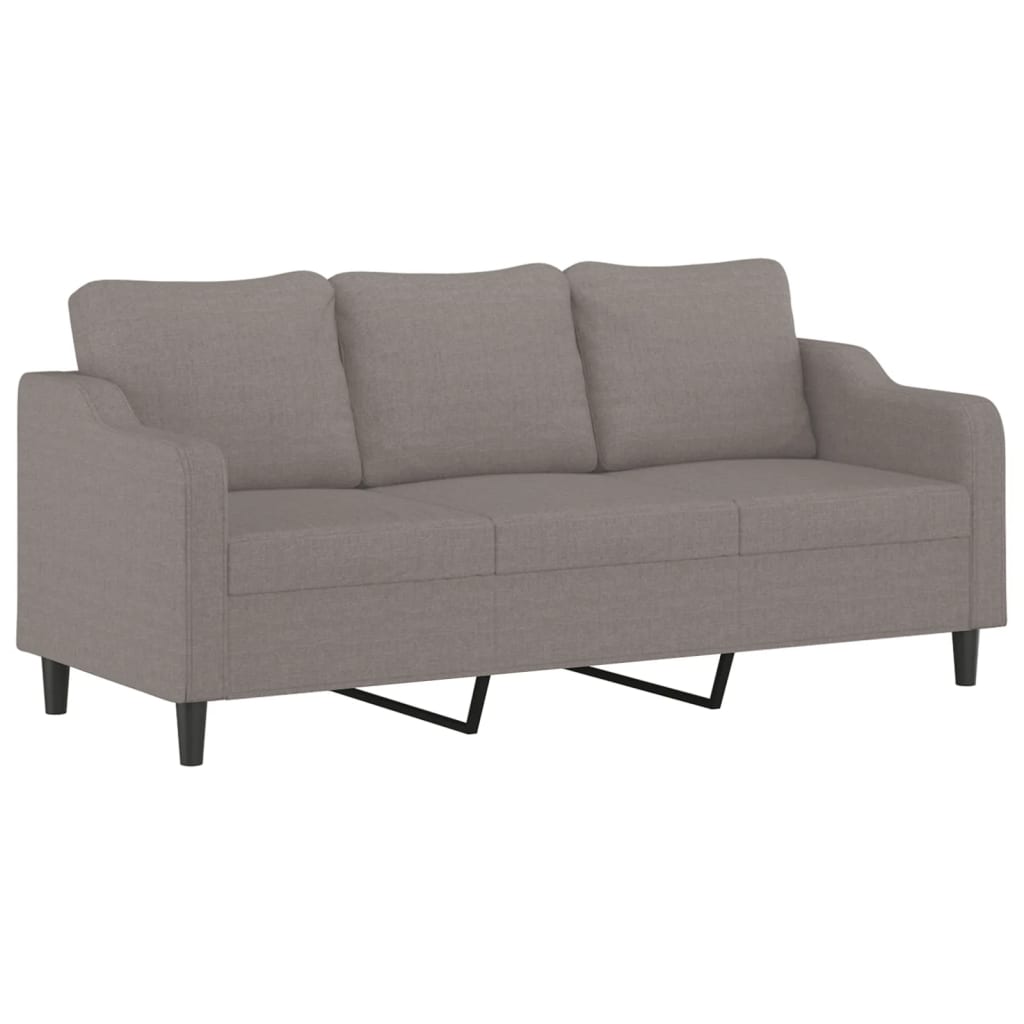 3-Personers Sofa Med Fodskammel 180 Cm Stof