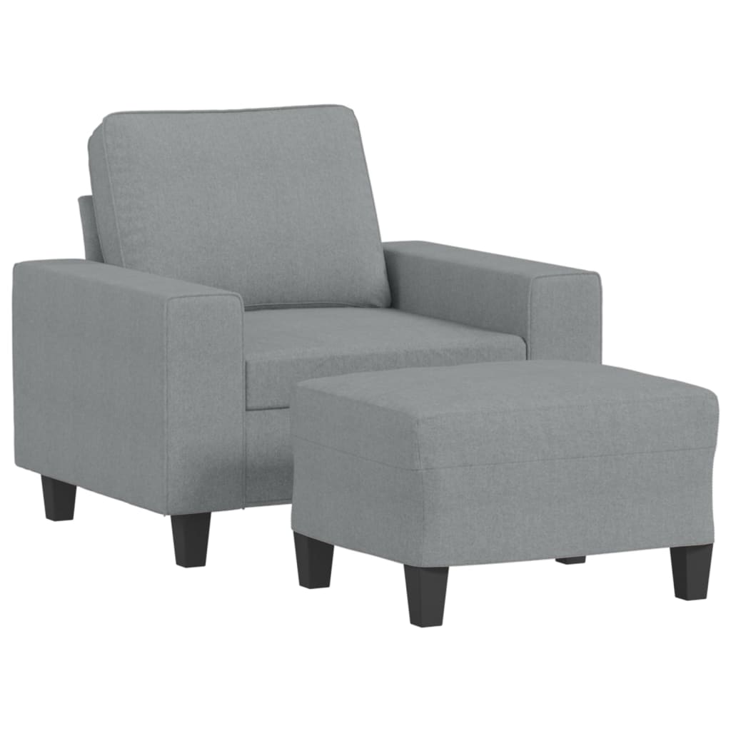 Sofastol Med Fodskammel 60 Cm Stof