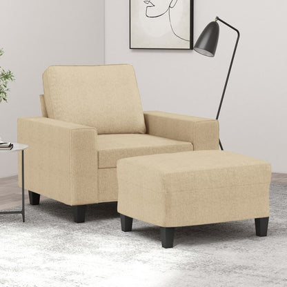 Sofastol Med Fodskammel 60 Cm Stof