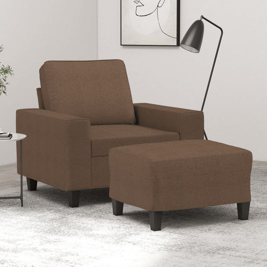 Sofastol Med Fodskammel 60 Cm Stof