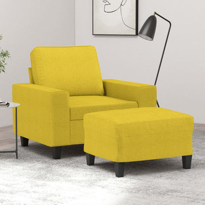Sofastol Med Fodskammel 60 Cm Stof