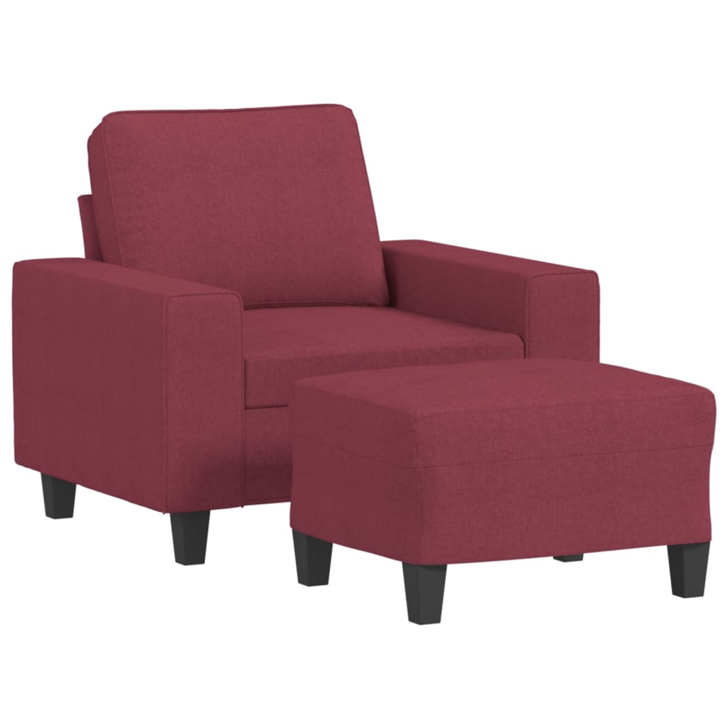 Sofastol Med Fodskammel 60 Cm Stof
