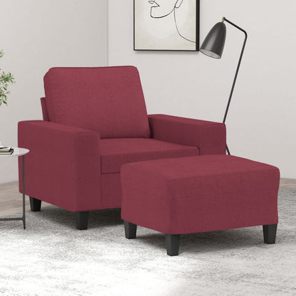 Sofastol Med Fodskammel 60 Cm Stof