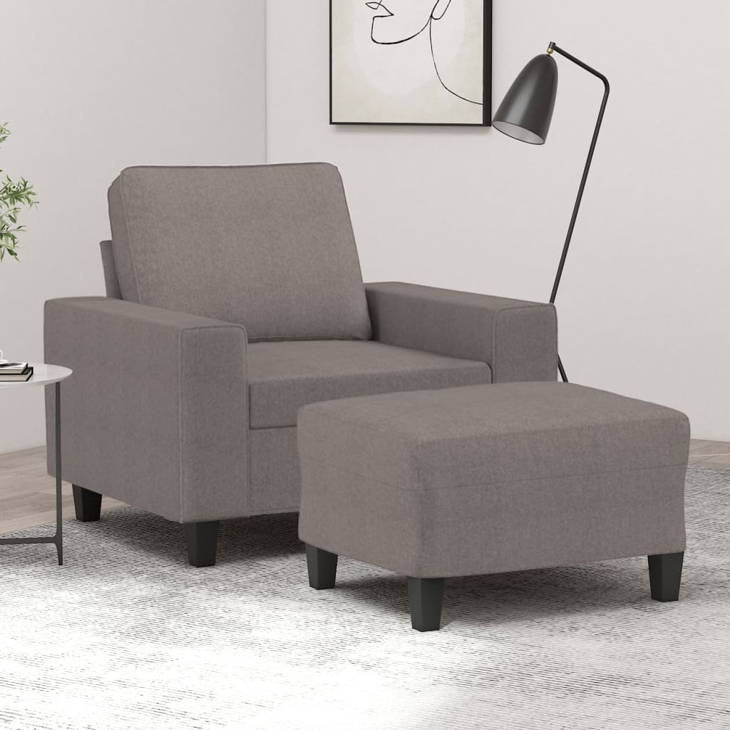 Sofastol Med Fodskammel 60 Cm Stof