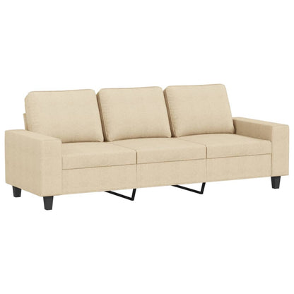 3-Personers Sofa Med Fodskammel 180 Cm Stof