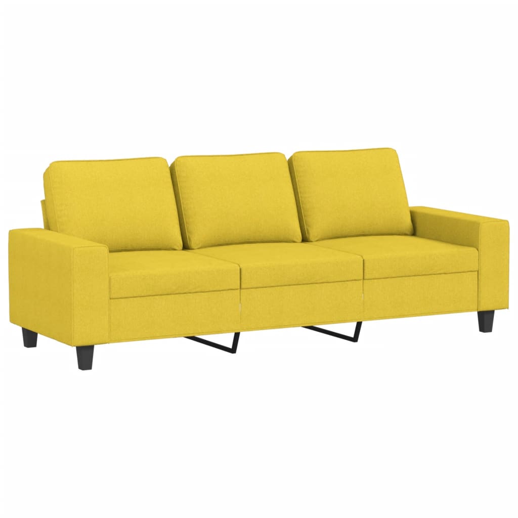 3-Personers Sofa Med Fodskammel 180 Cm Stof