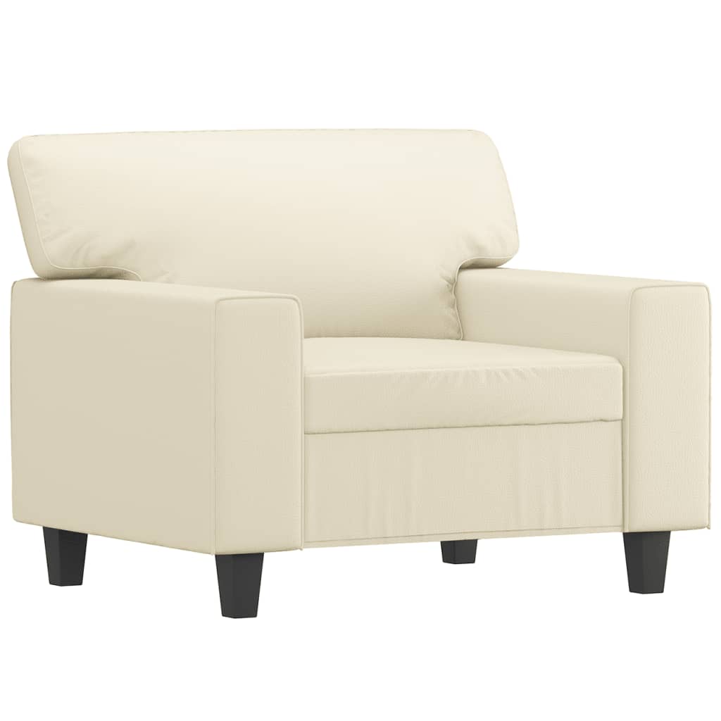 Sofastol Med Fodskammel 60 Cm Kunstlæder