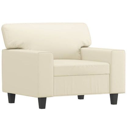 Sofastol Med Fodskammel 60 Cm Kunstlæder