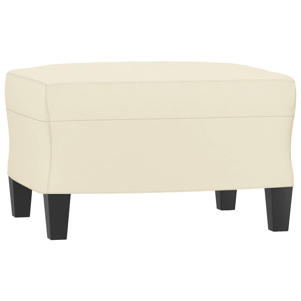 Sofastol Med Fodskammel 60 Cm Kunstlæder