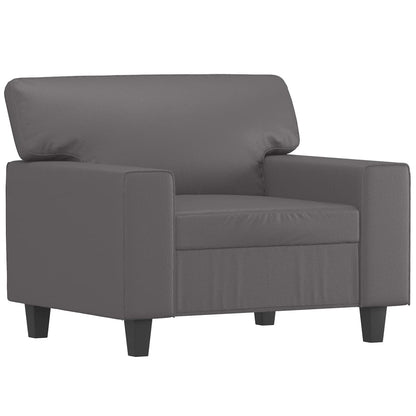 Sofastol Med Fodskammel 60 Cm Kunstlæder
