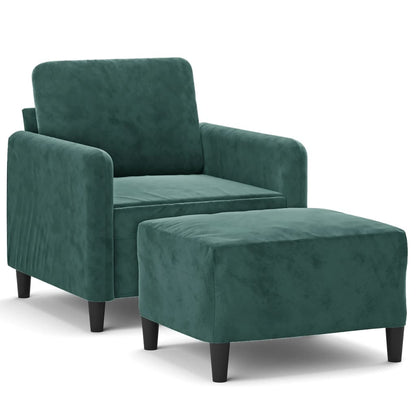 Sofastol Med Fodskammel 60 Cm Velour