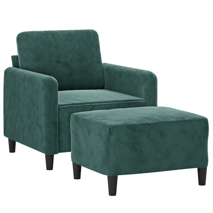 Sofastol Med Fodskammel 60 Cm Velour