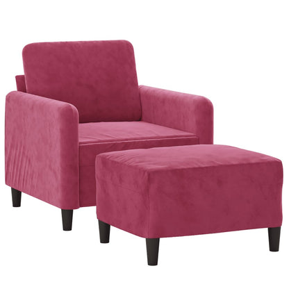 Sofastol Med Fodskammel 60 Cm Velour