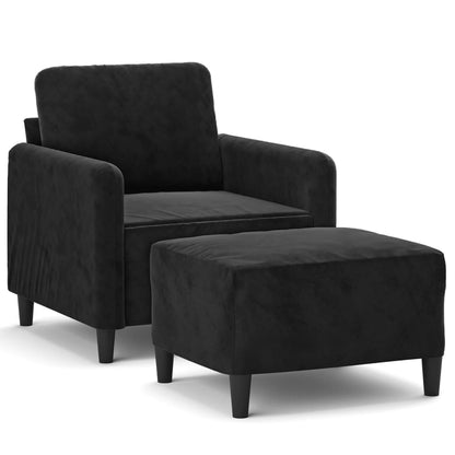Sofastol Med Fodskammel 60 Cm Velour