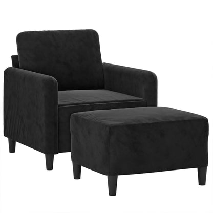 Sofastol Med Fodskammel 60 Cm Velour