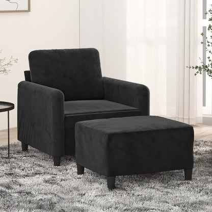 Sofastol Med Fodskammel 60 Cm Velour