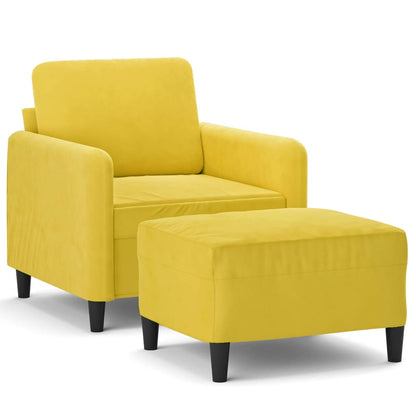 Sofastol Med Fodskammel 60 Cm Velour