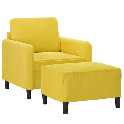 Sofastol Med Fodskammel 60 Cm Velour