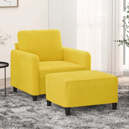 Sofastol Med Fodskammel 60 Cm Velour