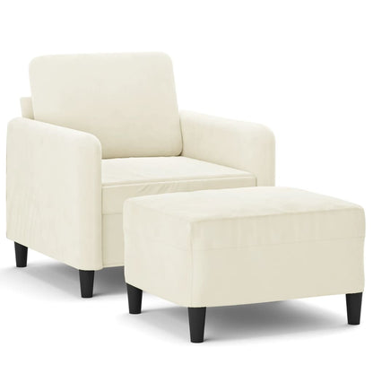 Sofastol Med Fodskammel 60 Cm Velour