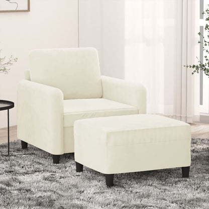 Sofastol Med Fodskammel 60 Cm Velour