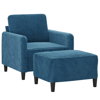 Sofastol Med Fodskammel 60 Cm Velour