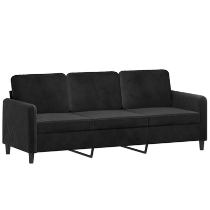 3-Personers Sofa Med Fodskammel 180 Cm Velour