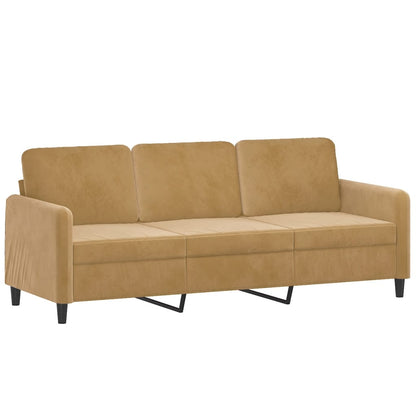 3-Personers Sofa Med Fodskammel 180 Cm Velour