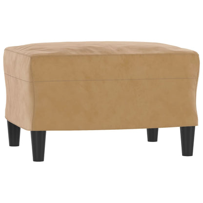 3-Personers Sofa Med Fodskammel 180 Cm Velour