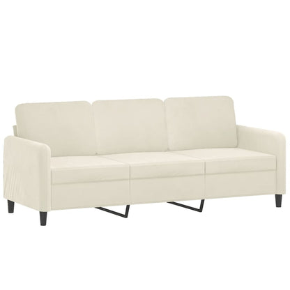 3-Personers Sofa Med Fodskammel 180 Cm Velour