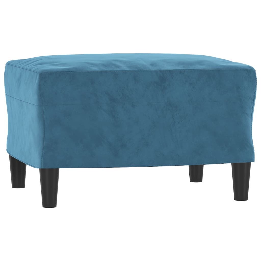 3-Personers Sofa Med Fodskammel 180 Cm Velour